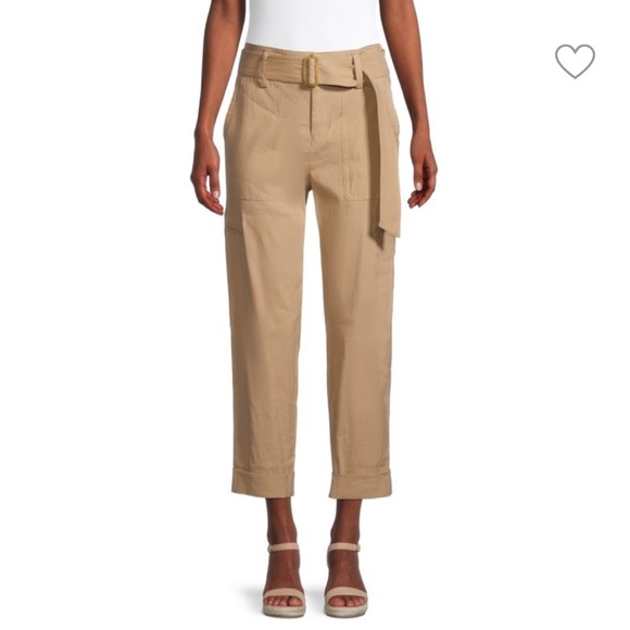 Vince Belted Linen-blend Pant in Natural - Picture 5 of 16